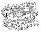 Doodle Coloring Printable Pages Color Kids Adults Bobsmade Teens Doodles Tattoo Quote Getdrawings Popular Coloringhome Print Abstract sketch template