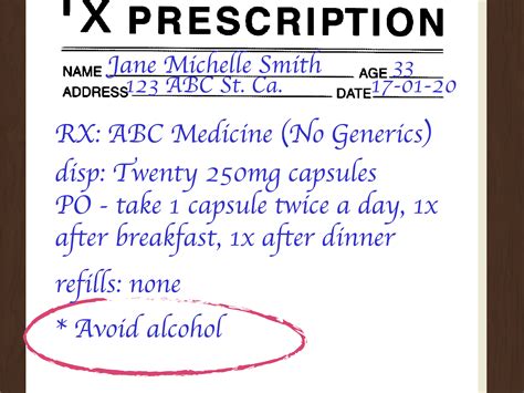 write  prescription  steps  pictures wikihow
