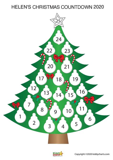 printable countdown christmas calendar kiddychartscom