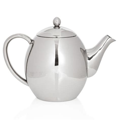 ml double wall stainless steel teapot  home  garden
