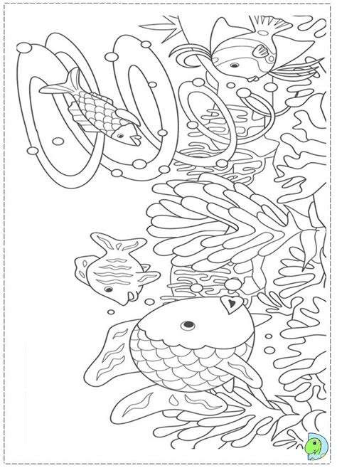 rainbow fish coloring page dinokidsorg