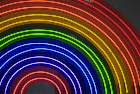 circular rainbow neon sign  stockarch  stock