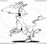 Faun Flute Pan Holding Toonaday Royalty Outline Illustration Cartoon Rf Clip 2021 sketch template