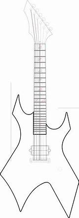 Template Guitar Electric Gibson Templates Printable Body Rich Bc sketch template