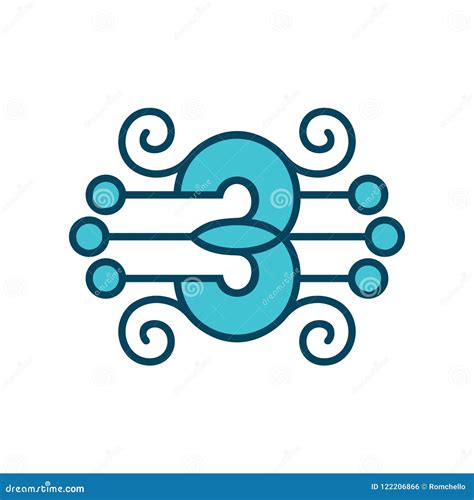 number  vector sign stock vector illustration  emblem