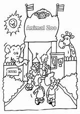 Coloring Zoo Pages Printable Kids Print sketch template