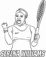 Williams Serena Coloring Tennis Player Athletes Topcoloringpages Print sketch template