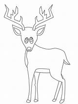 Stag Deer sketch template