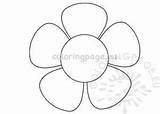 Petal Blossom Coloringpage sketch template