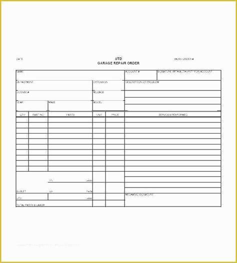 repair estimate form template   automotive repair invoice work