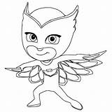 Coloring Pj Pages Masks Mask Kids sketch template