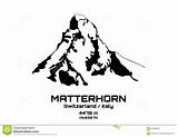 Matterhorn Clipart Outline Vector Illustration Mt Materhorn Stock Illustrations Cervin Logo Tattoo Designlooter Clipground Icon 69kb 1300 Royalty Amb Photography sketch template