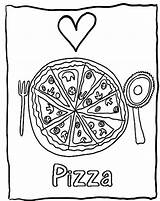 Pizza Coloring Pages Printable Sheet Kids Brilliant Heart Color Sheets Getcolorings Food Print Popular Foods Valentine Albanysinsanity Choose Board sketch template