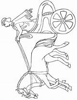 Coloring Horse Chariot Pages Colouring Ancient School Sunday Bible Drawing Horses Greek Kids Fire Rider Roman Chariots Printable Clipart Rome sketch template