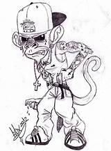 Gangsta Gangster Graffiti Clown Pencil Cartoons sketch template