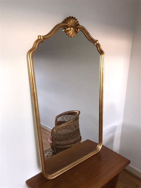 Gold Large Wall Floor Mirror Giltwood Rococo Revival