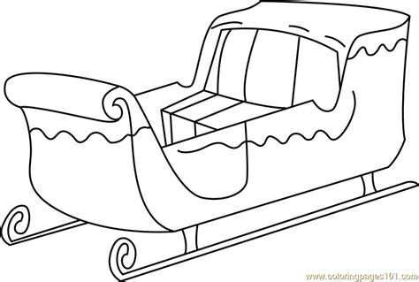 santas sleigh coloring page  kids  santas sleigh printable