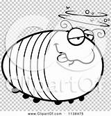 Grub Drunk Chubby Outlined Coloring Clipart Cartoon Vector Cory Thoman sketch template