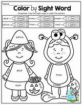 Words Color Word Coloring Sight Kindergarten Pages Tons Work Kids Fun Teacherspayteachers sketch template