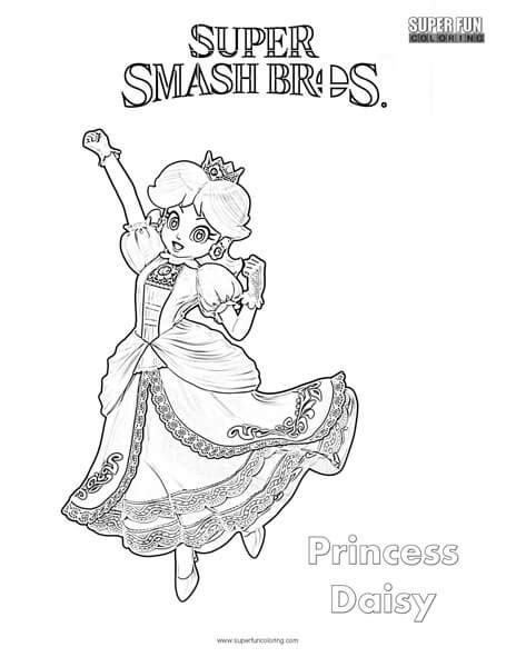 super mario daisy coloring pages