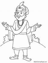 Mughal Coloring Emperor sketch template