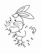 Rabbit Unir Punkte Verbinden Templates Kaninchen Ikusi Conejos Worksheets Cuento sketch template