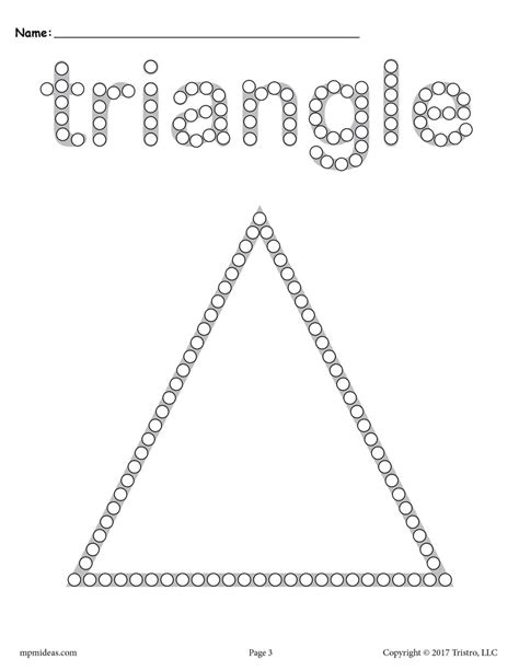 triangle  tip painting printable triangle worksheet coloring page