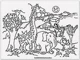 Zoo Coloring Animals Pages Cartoon Getcolorings Color sketch template
