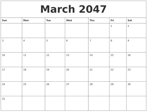march   downloadable calendar