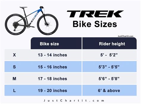 trek bike size chart size guide  riders  cm