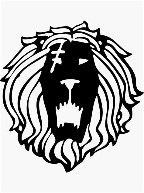 deadly sins  lion sin  pride black sticker