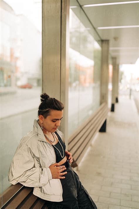 real lesbian woman on the train station by alexey kuzma