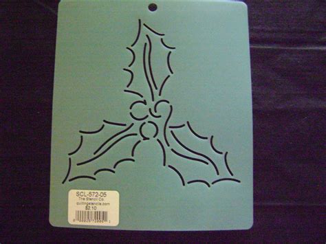 quilting stencil   holly berry blockembroideryholiday etsy