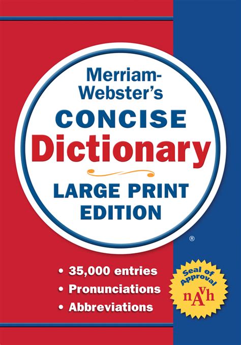 buy merriam websters concise dictionary large print edition