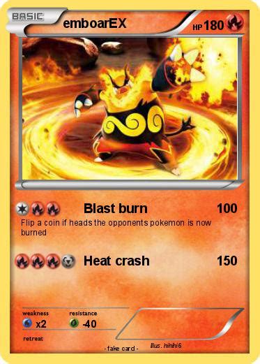 pokémon emboarex 2 2 blast burn my pokemon card