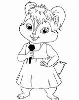 Coloring Pages Chipmunks Popular Cute sketch template