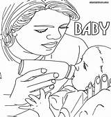 Baby Mom Coloring Pages Mother Getcolorings Color Printable Getdrawings sketch template