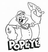 Popeye Colouring Coloringareas sketch template