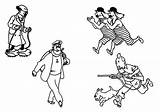 Tintin Coloriage Animés Coloriages Coloringsun sketch template