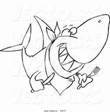 Shark Coloring Toonaday sketch template