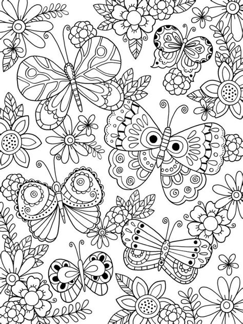 butterfly coloring pages  adults butterfly coloring page spring