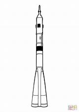 Rocket Soyuz Coloring Pages Clipart Launcher Printable Drawing Clipground Click sketch template