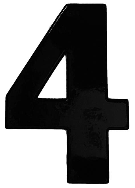 bold black reflective house number durable  easy  apply