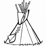 Tipi Template Coloring Getdrawings Drawing sketch template