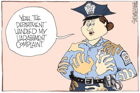 political cartoon philly police groping to control sexual harassment