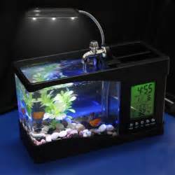 Portable USB Desktop Fish Aquarium Desk Organizer Home Designing