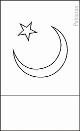 Coloring Pakistani Flag East Middle Pages Kids sketch template