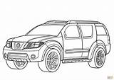 Suv Coloring Pages Car Printable Getcolorings Color Pag Nissan sketch template