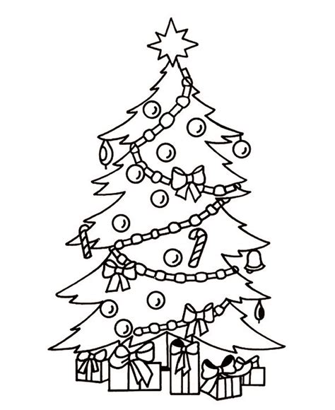 plain christmas tree coloring home