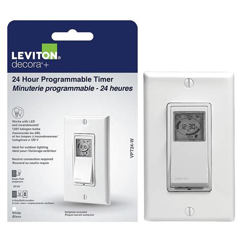 leviton decora vizia  hour programmable timer light switch  white  home depot canada